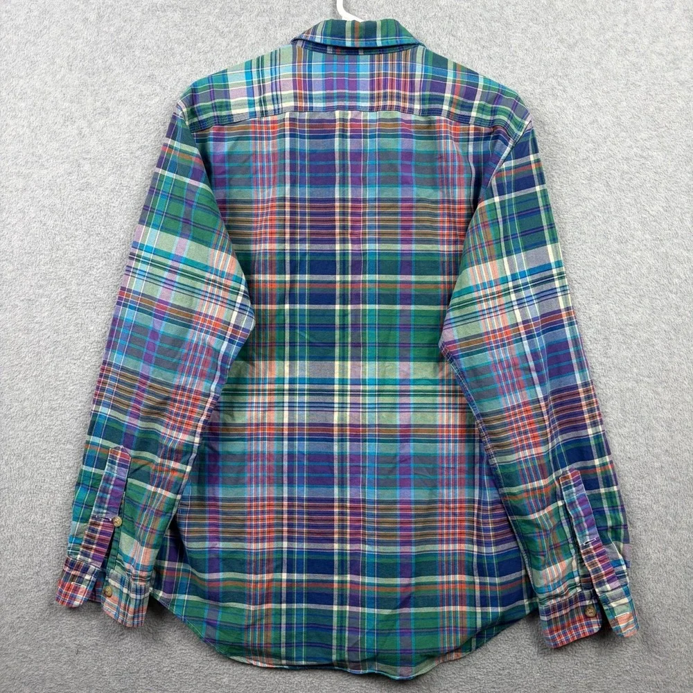 Polo Ralph Lauren Shirt Mens Medium Multicolor Plaid Oxford Workshirt NWT